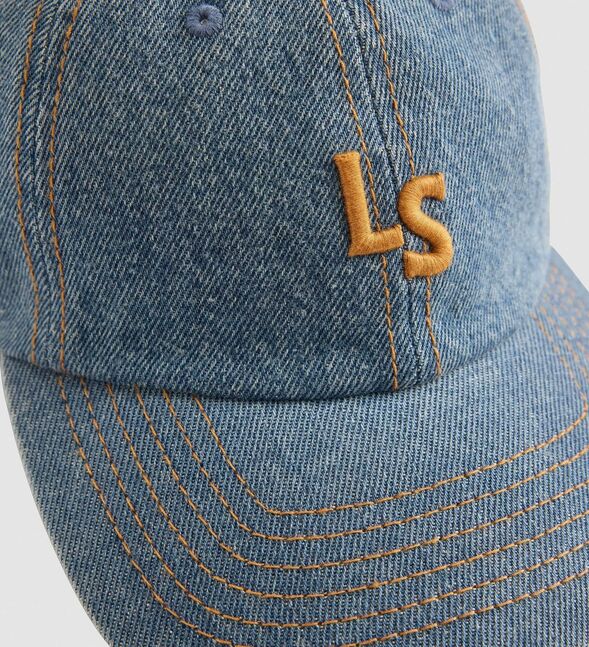 LS MONOGRAM CAP INDIGO MID WASH 8