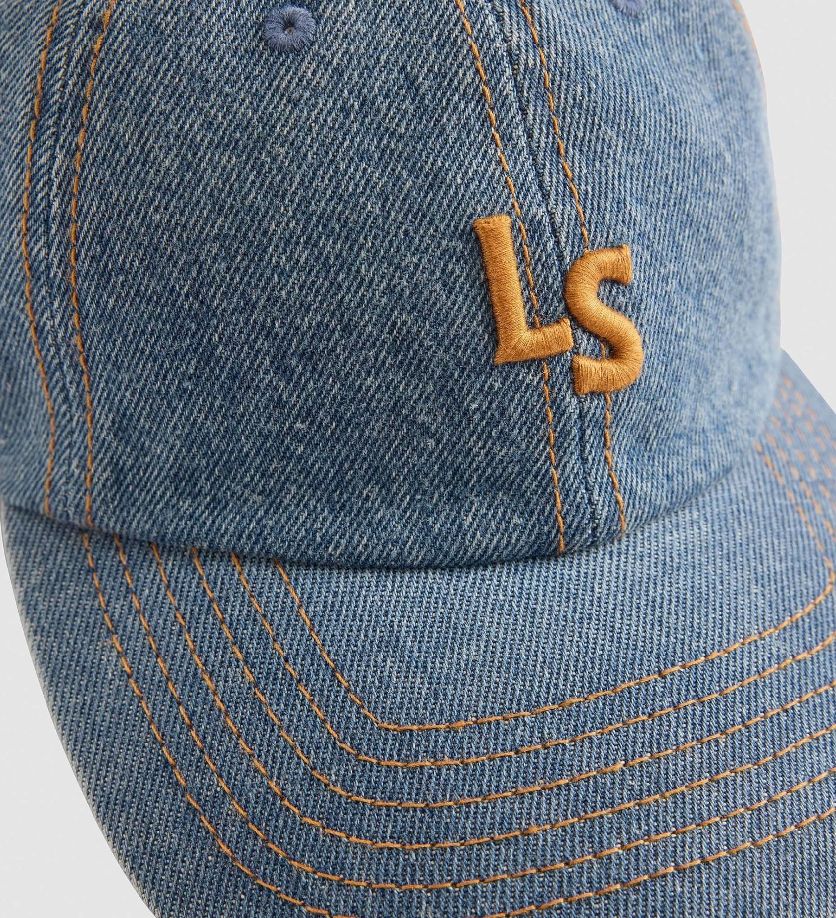 LS MONOGRAM CAP INDIGO MID WASH 8