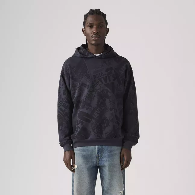 SUNSET GRAPHIC HOODIE COWBOY COLLAGE AO