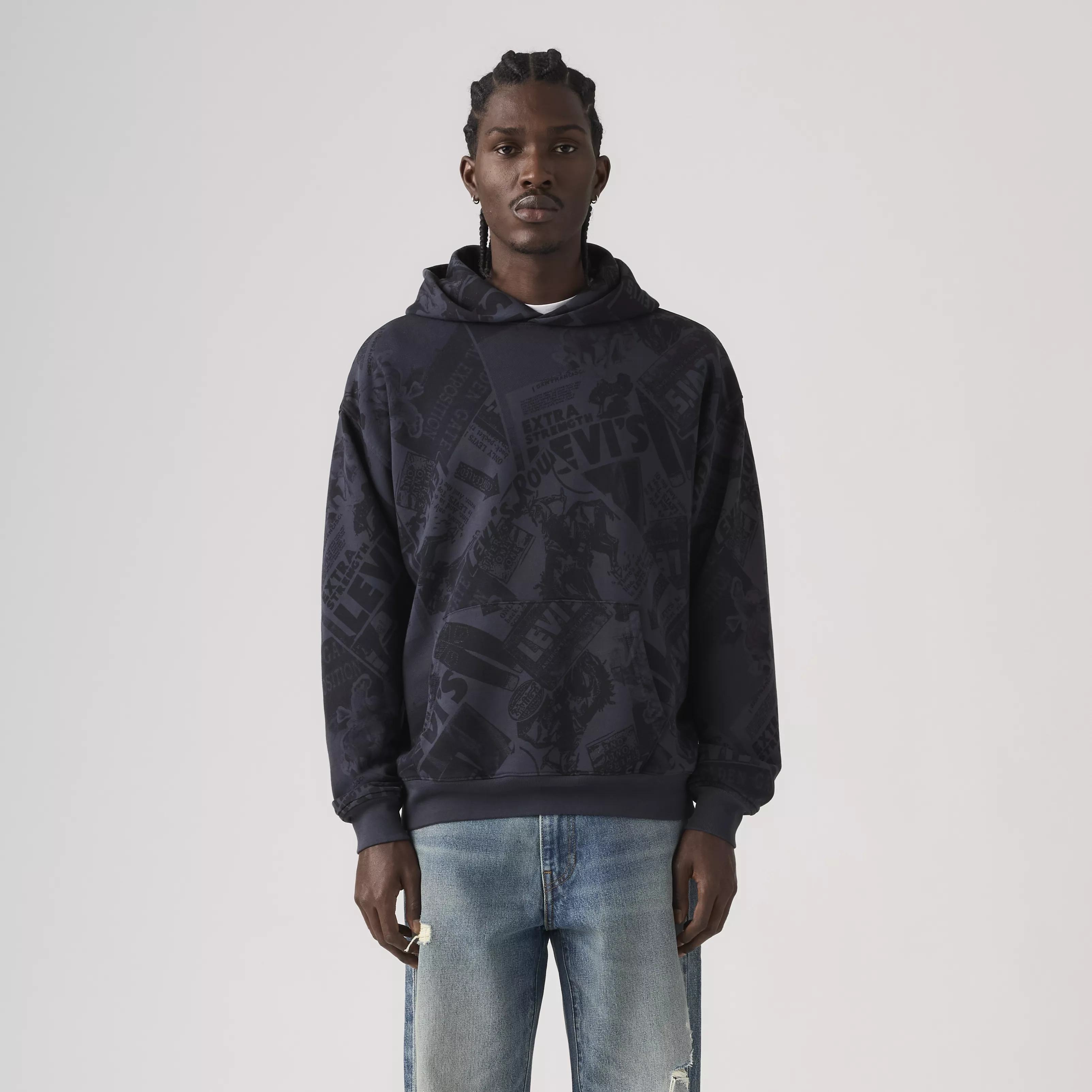 SUNSET GRAPHIC HOODIE COWBOY COLLAGE AO
