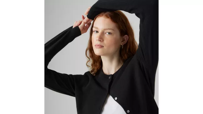 SUPER SOFT CREWNECK CARDI ANTHRACITE NI