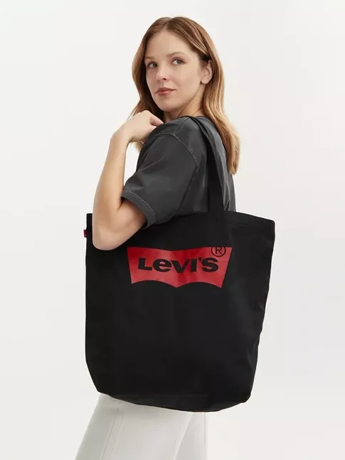 WOMENS BATWING TOTE ECRU CAVIAR