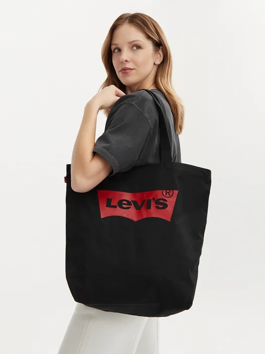 WOMENS BATWING TOTE ECRU CAVIAR