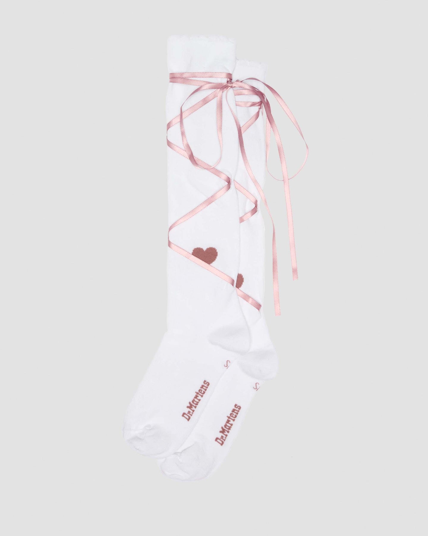LONG LACE UP SOCK WHITE