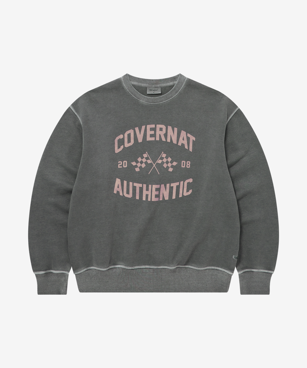 FLAG GRAPHIC PIGMENT SWEATSHIRT