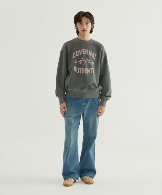 FLAG GRAPHIC PIGMENT SWEATSHIRT
