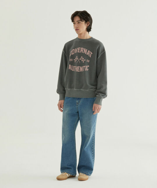 FLAG GRAPHIC PIGMENT SWEATSHIRT
