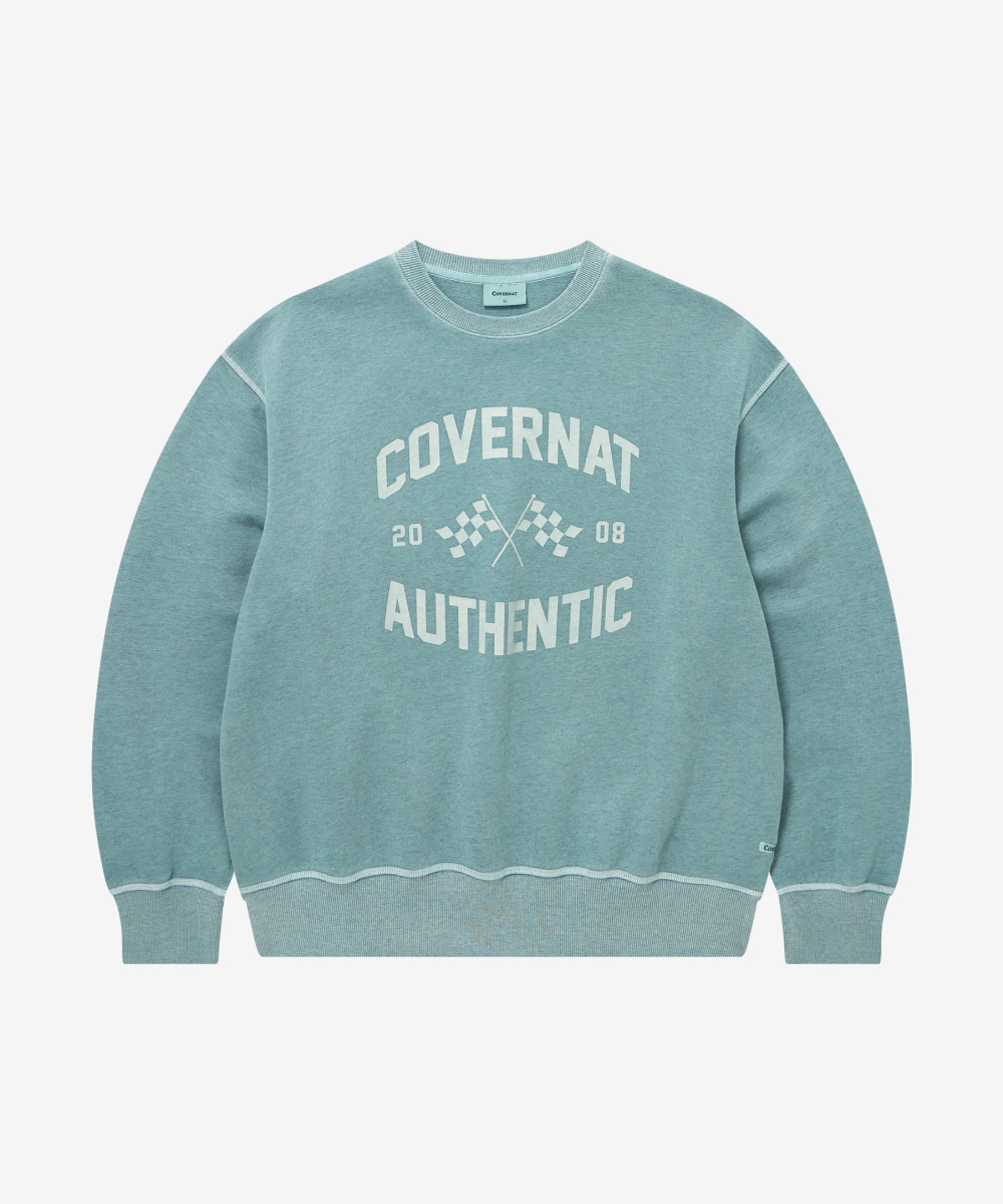 FLAG GRAPHIC PIGMENT SWEATSHIRT
