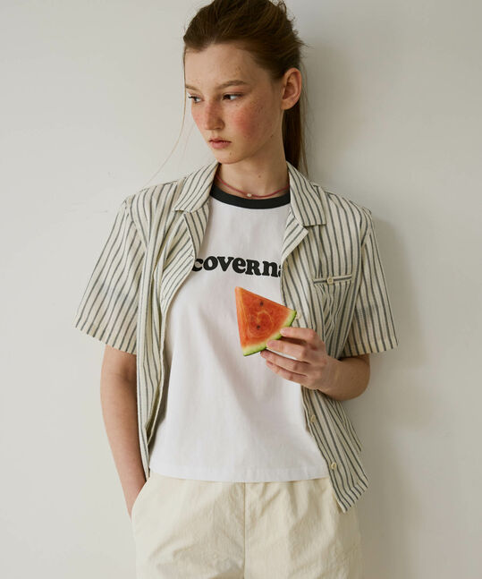 WOMEN COOPER LOGO RINGER T-SHIRT
