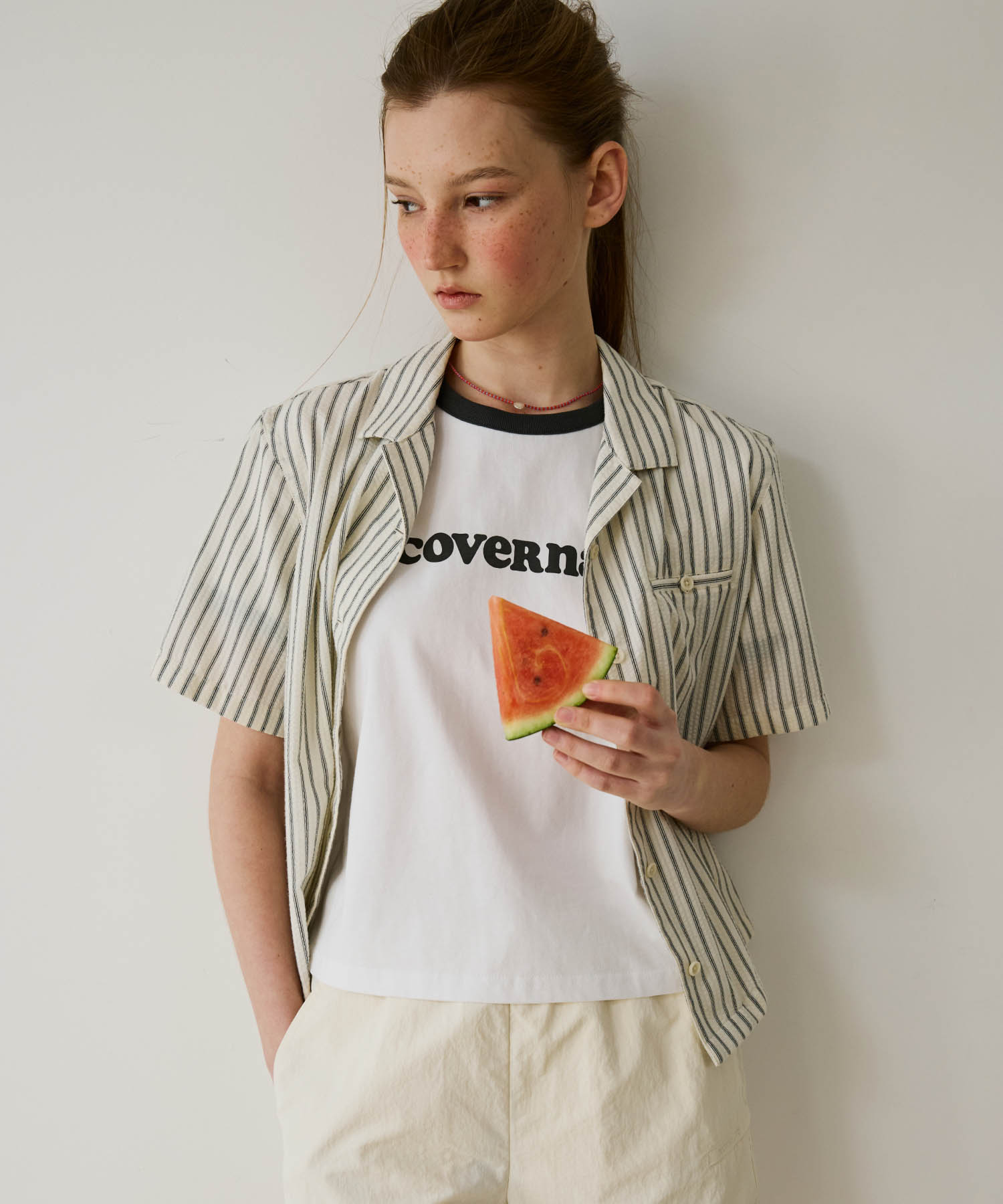 WOMEN COOPER LOGO RINGER T-SHIRT