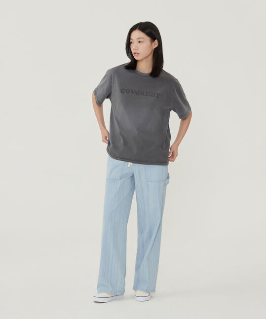 WOMEN OVERSIZED PIGMENT COOPER LOGO T-SHIRT