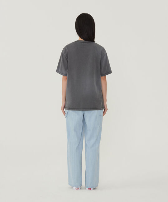 WOMEN OVERSIZED PIGMENT COOPER LOGO T-SHIRT