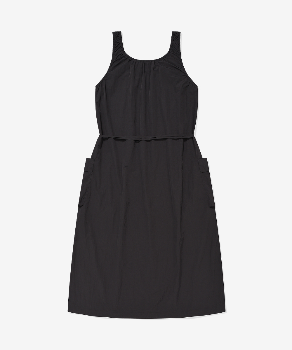 WOMEN CARGO POCKET SLEEVELESS DRESS