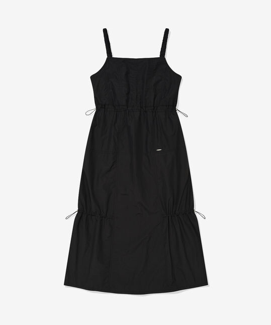 WOMEN LAYERED SLEEVELESS ONE-PIECE DRESS