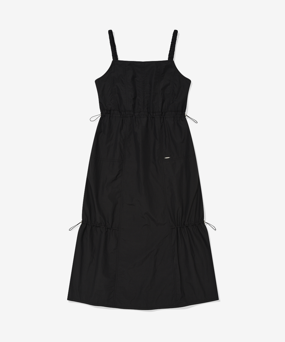 WOMEN LAYERED SLEEVELESS ONE-PIECE DRESS
