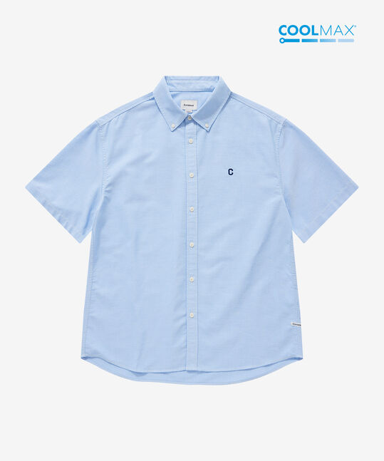 COOLMAX C LOGO OXFORD SHORT-SLEEVE SHIRT