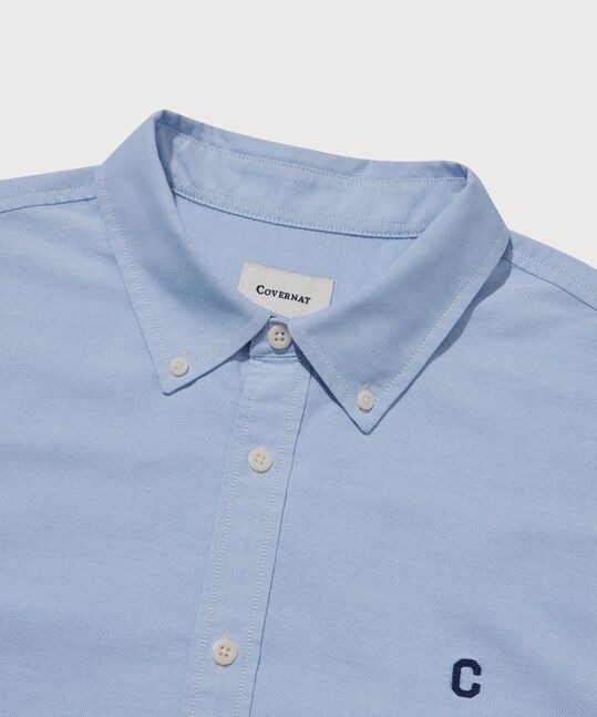 COOLMAX C LOGO OXFORD SHORT-SLEEVE SHIRT