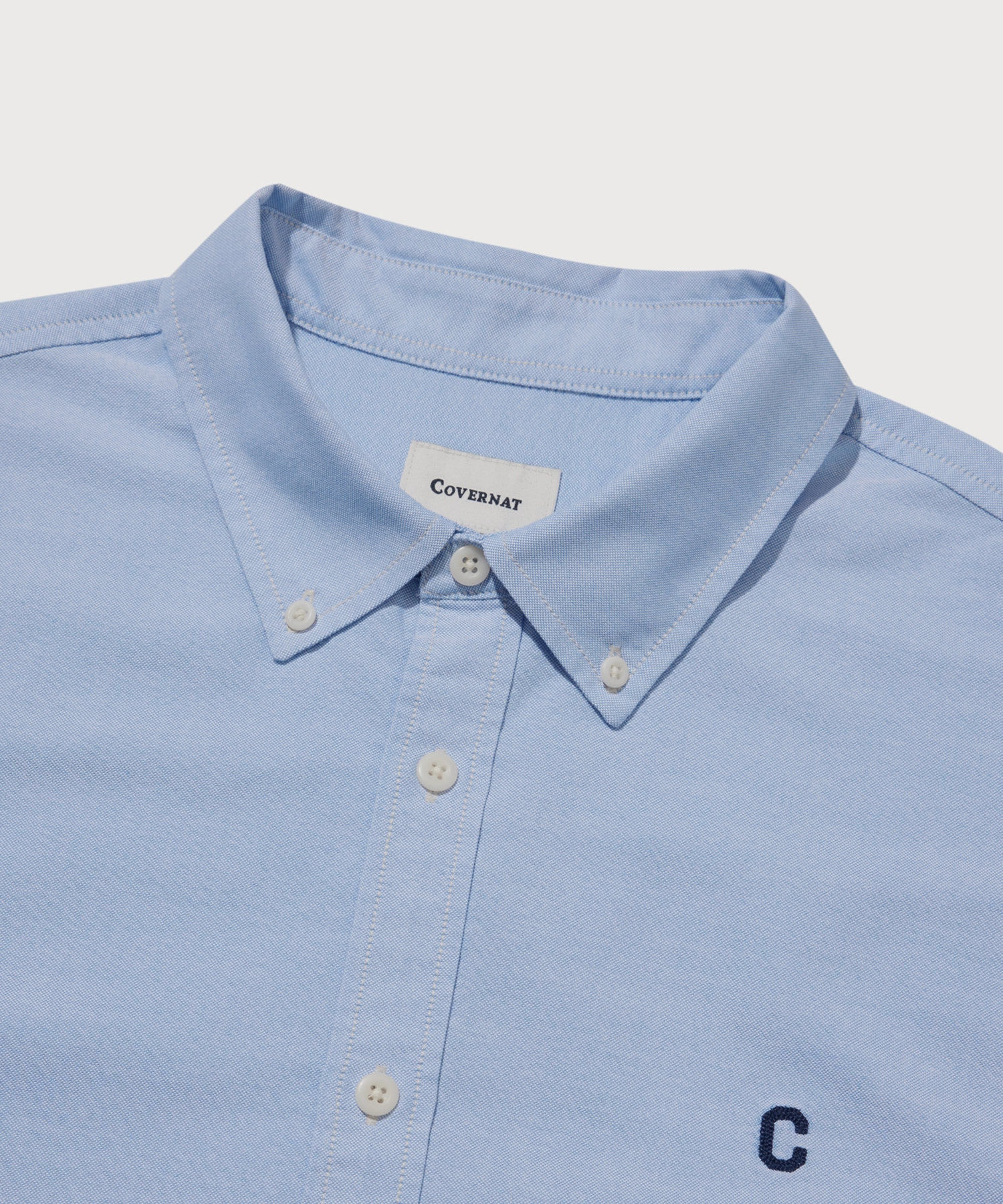 COOLMAX C LOGO OXFORD SHORT-SLEEVE SHIRT