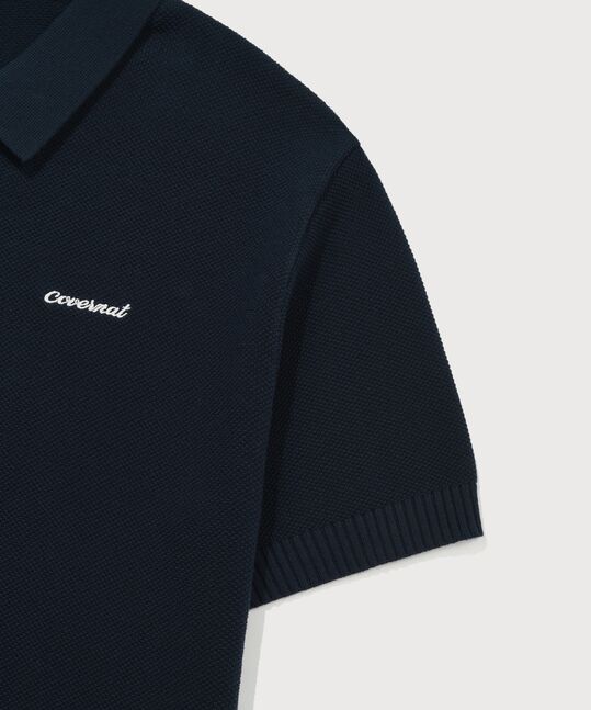 WOMAN COLLARED HALF KNIT