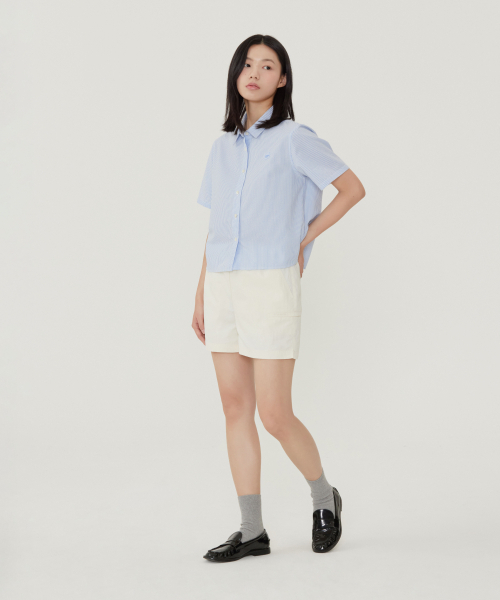 WOMAN SEERSUCKER HALF SHIRTS