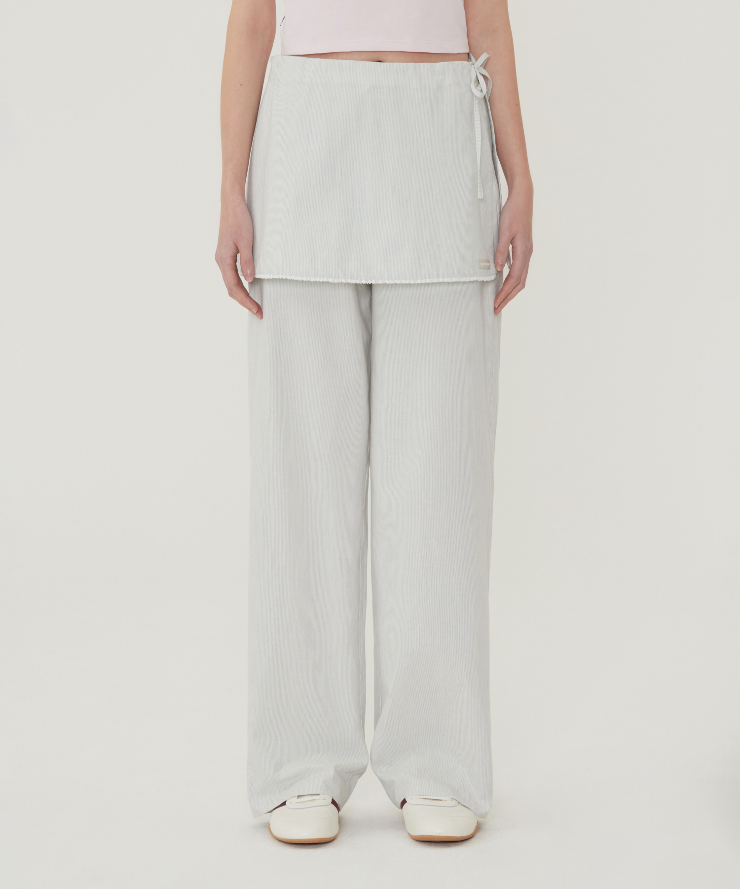 WOMAN COTTON SKIRT-LAYERED PANTS