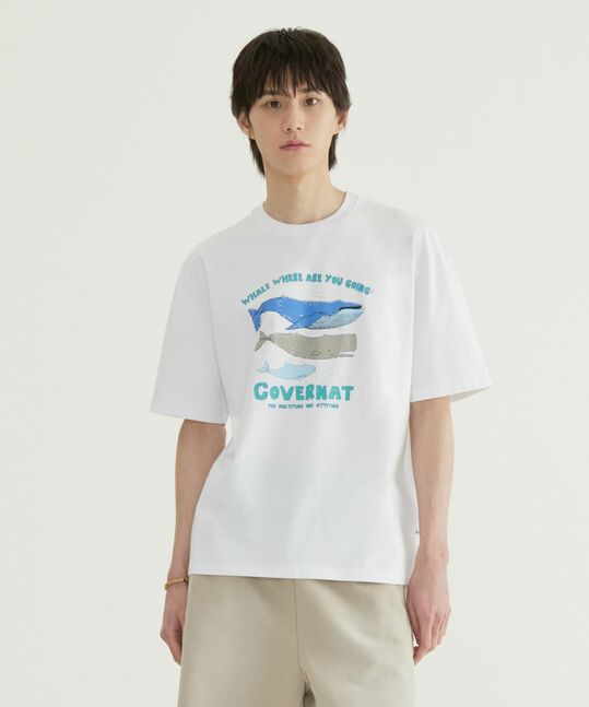 COOL COTTON WHALE GRAPHIC T-SHIRT