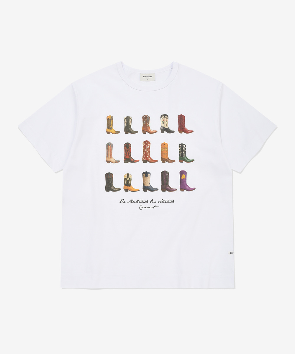 WESTERN BOOTS GRAPHIC CROP T-SHIRT
