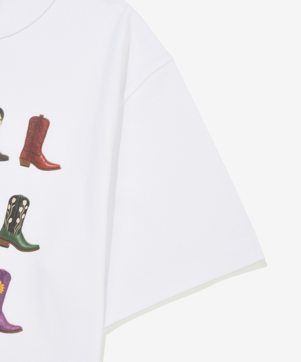 WESTERN BOOTS GRAPHIC CROP T-SHIRT