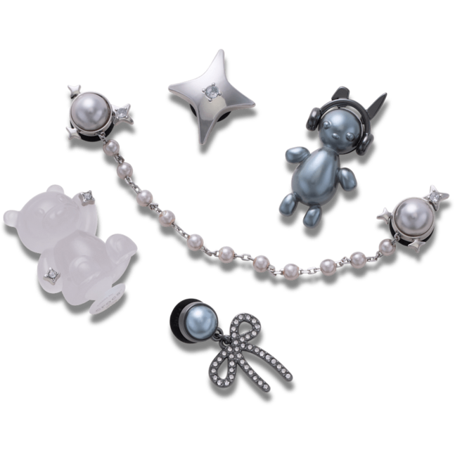 Silver Cute Punk 5 Pack