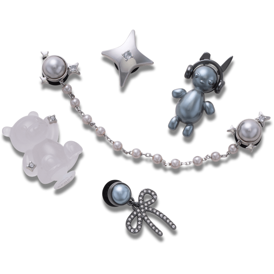 Silver Cute Punk 5 Pack