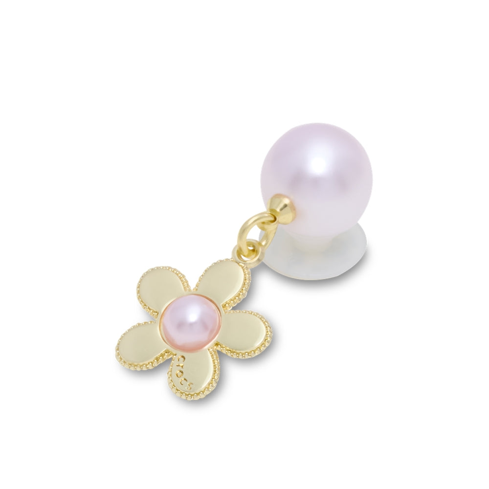 Pink Pearl and Gold Flower