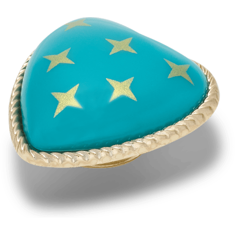 Turquoise and Gold Heart