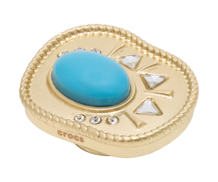 Gold and Turquoise Oval