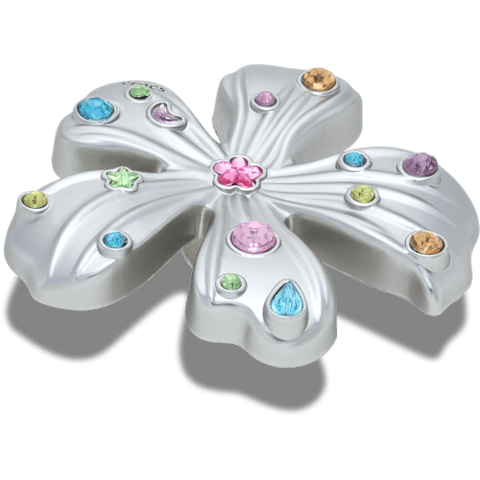 Silver Meta Gem Flower