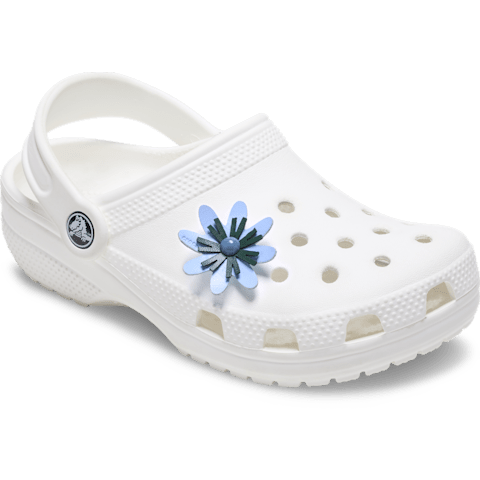 Faux Leather Blue Flower