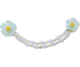 Blue Flower and Pearl Chain