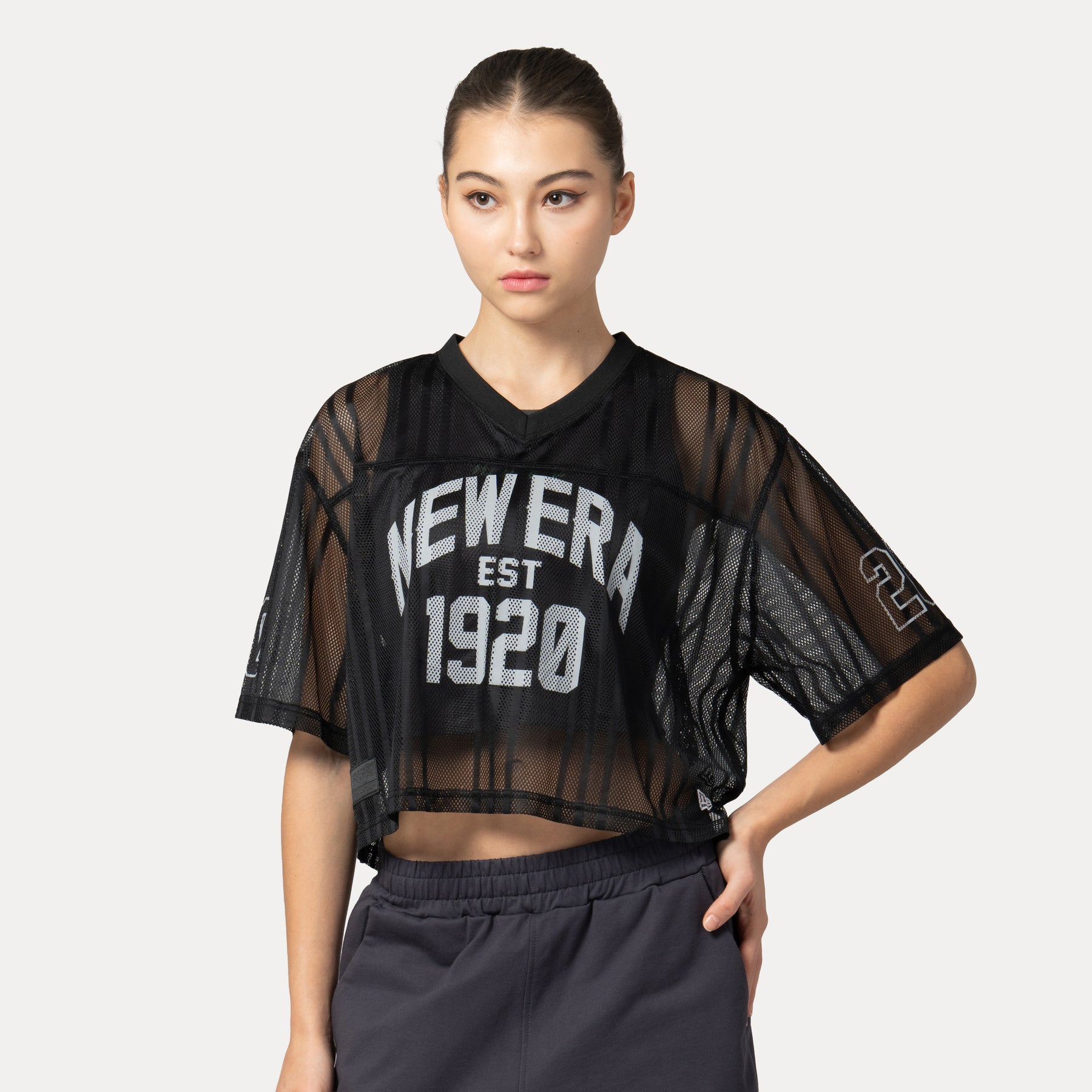 W CROP FT JERSEY STREET ARCHIVED BLACK