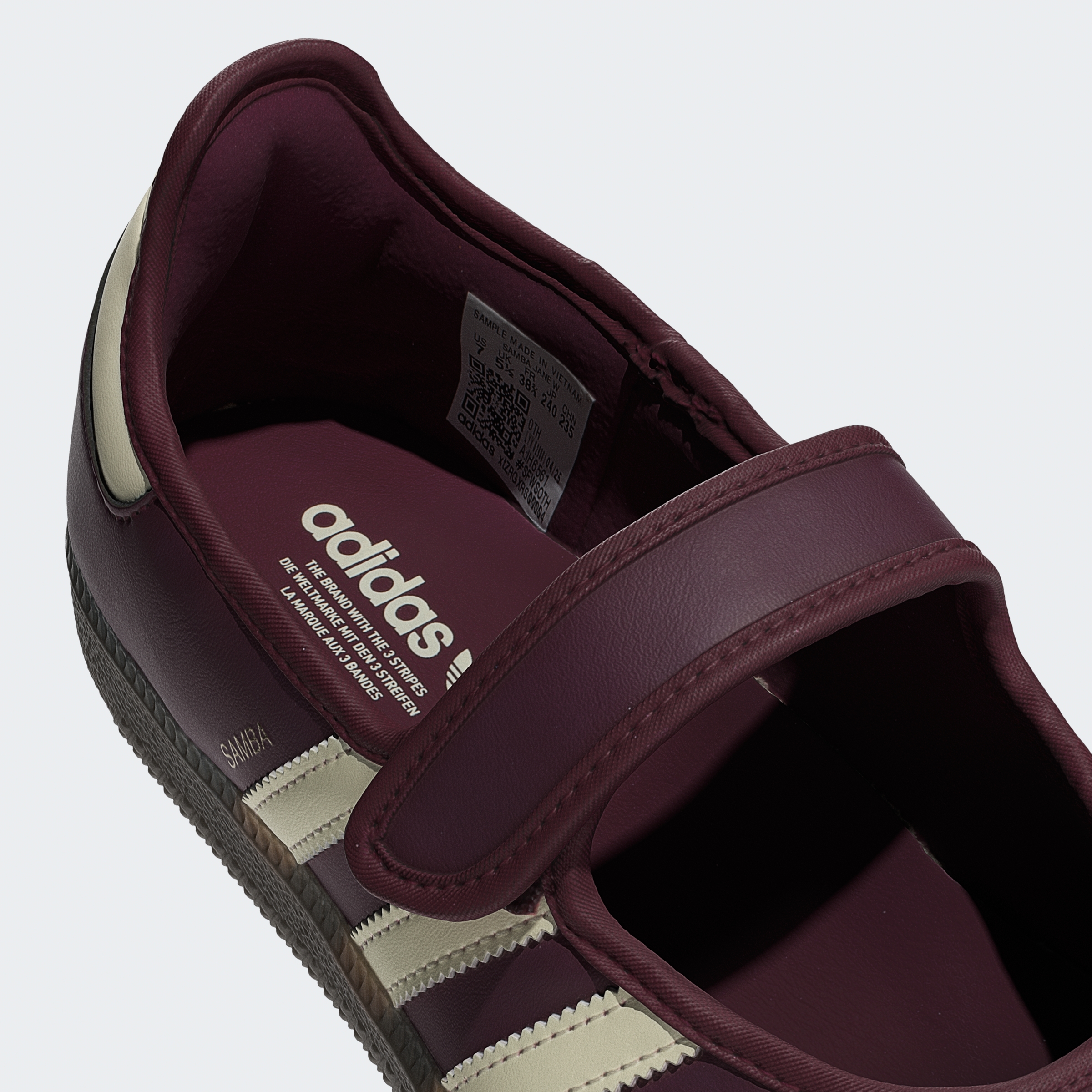 SAMBA JANE W MAROON/CREWHT/GOLDMT