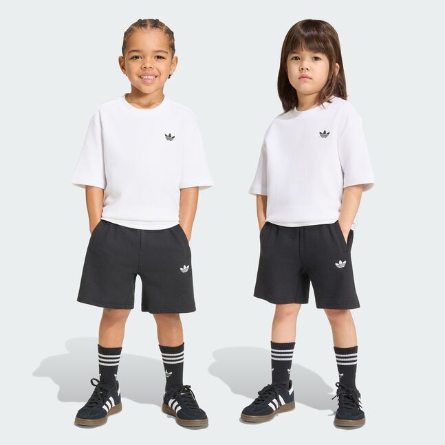 SHORTS TEE SET WHITE/BLACK