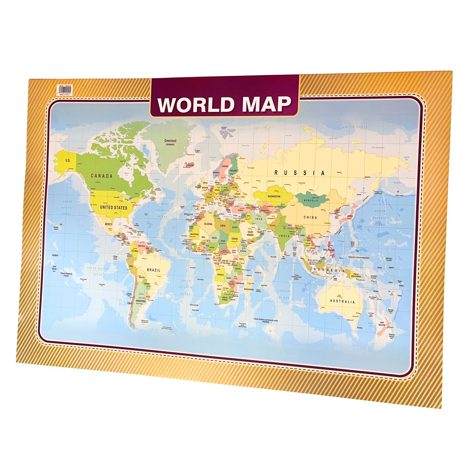 Плакат world map