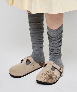 MARDI MERCREDI T-strap suede mules 