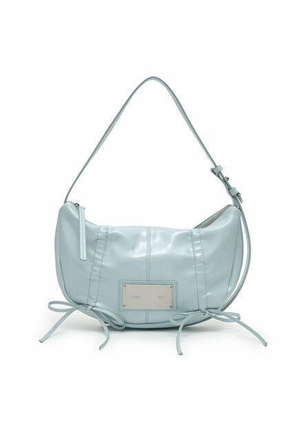 HALF SHIRRING RIBBON ROUND BAG