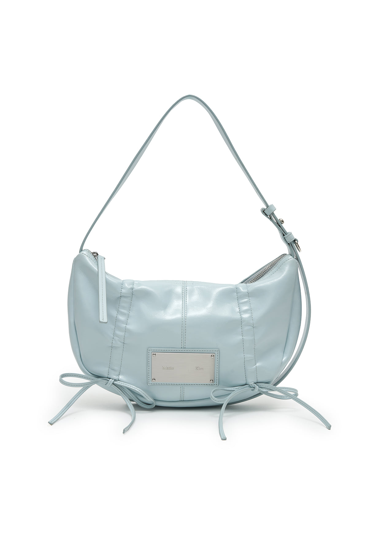 HALF SHIRRING RIBBON ROUND BAG