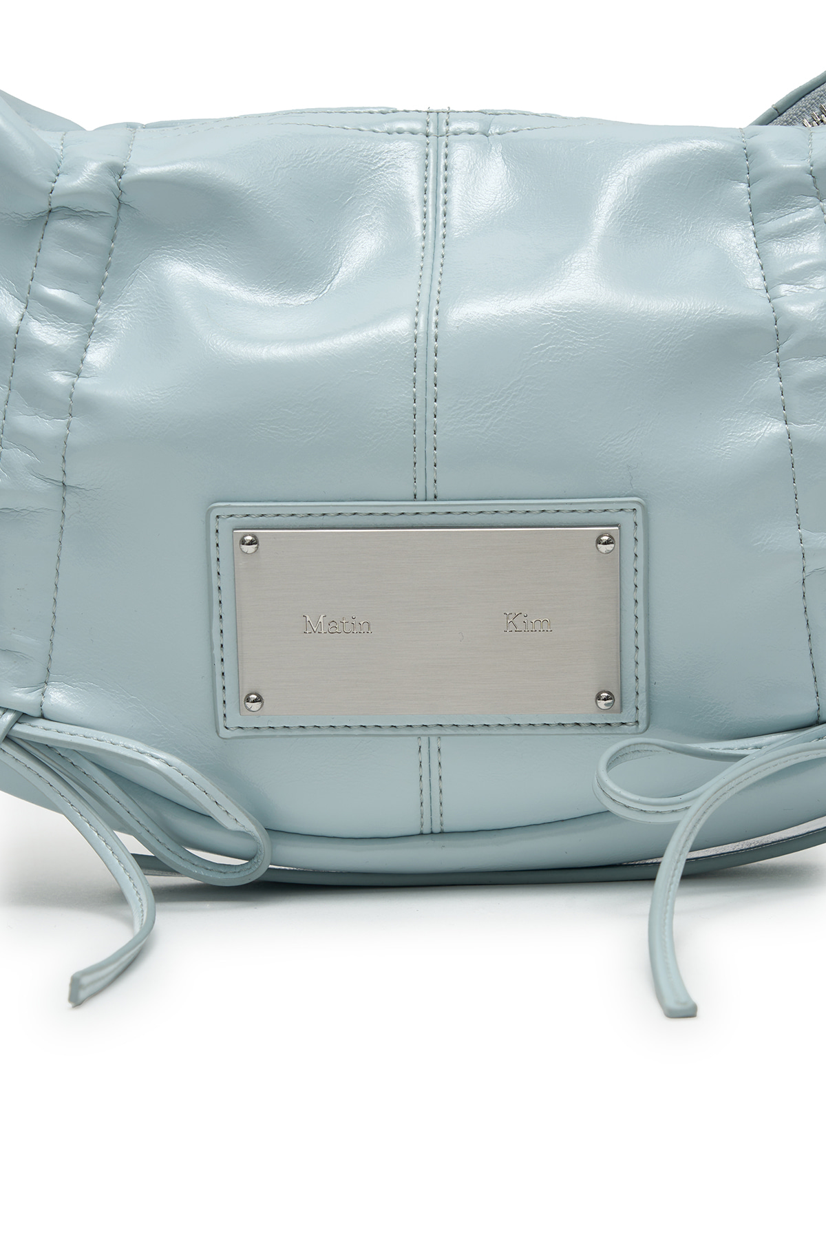 HALF SHIRRING RIBBON ROUND BAG
