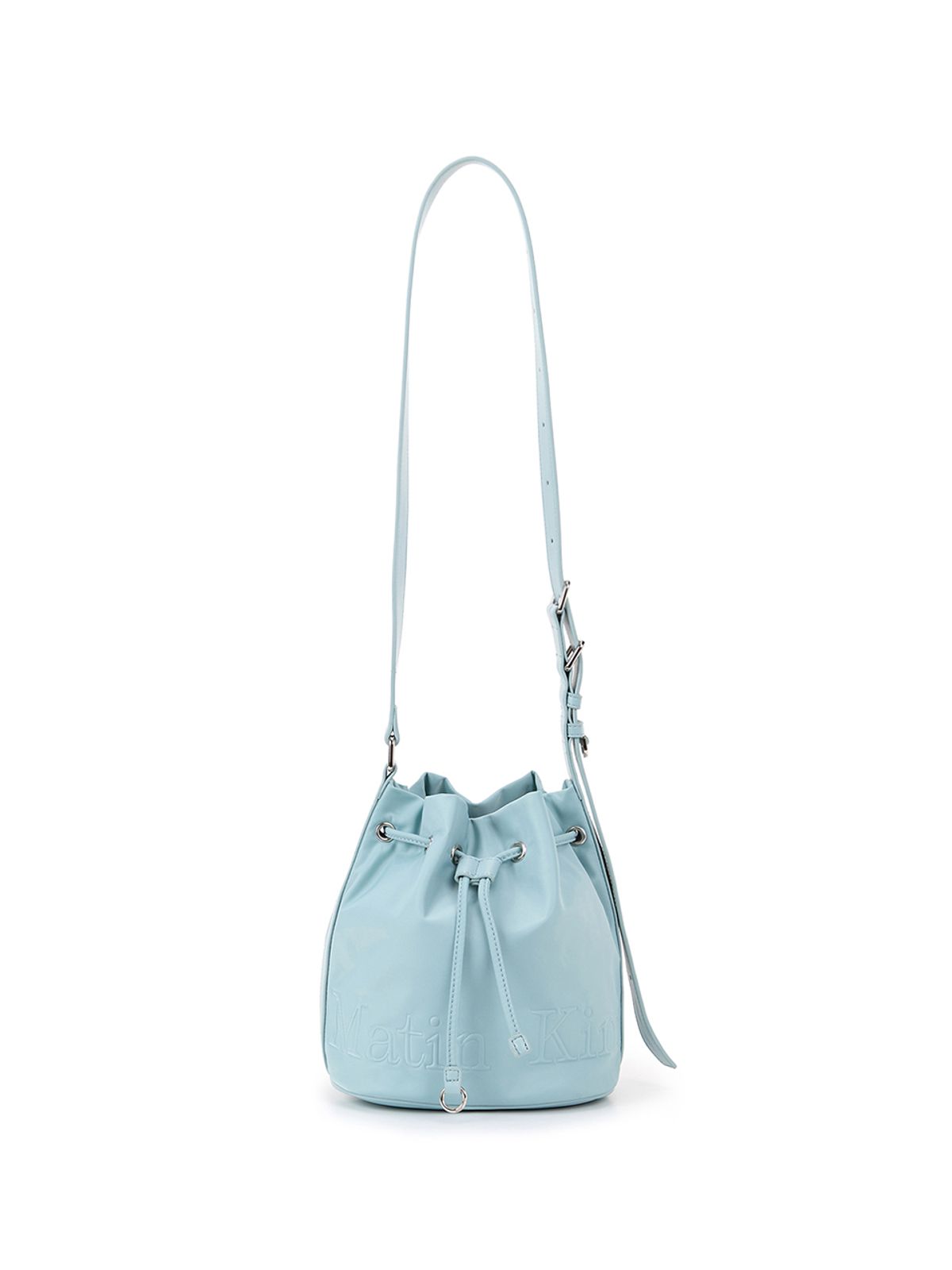 EMBOSSED LOGO MINI BUCKET BAG