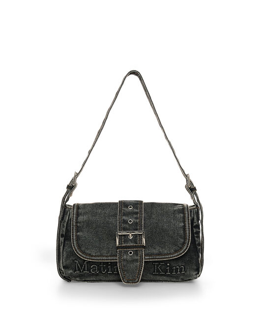 MATIN DUST DENIM FLAP SHOULDER BAG