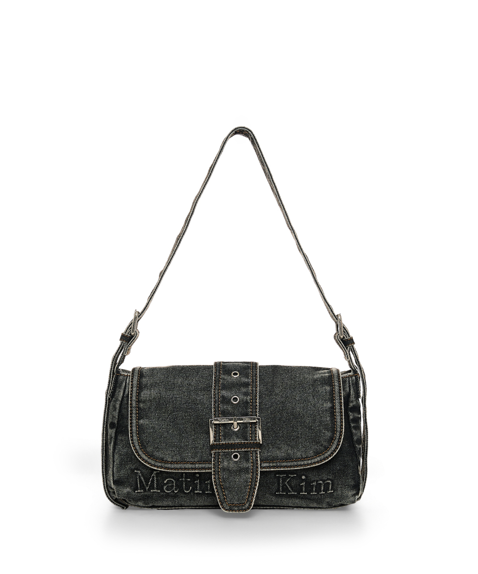MATIN DUST DENIM FLAP SHOULDER BAG