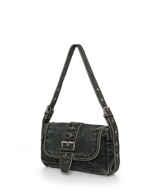 MATIN DUST DENIM FLAP SHOULDER BAG