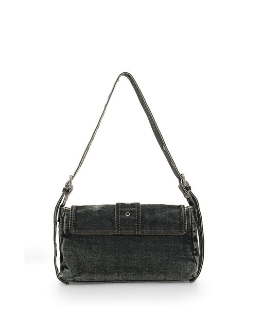MATIN DUST DENIM FLAP SHOULDER BAG
