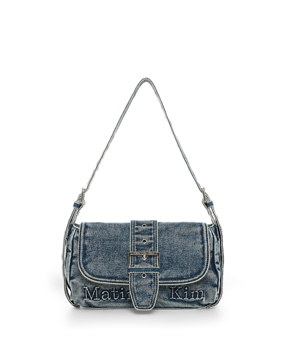MATIN DUST DENIM FLAP SHOULDER BAG